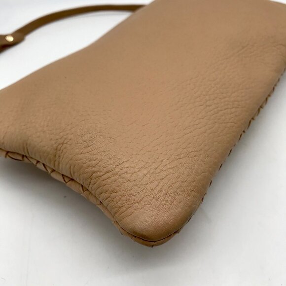 Cole Haan Tan Leather Woven Removable Pouch - Picture 9 of 10